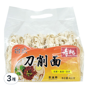 사우타오 도삭면, 400g, 3개