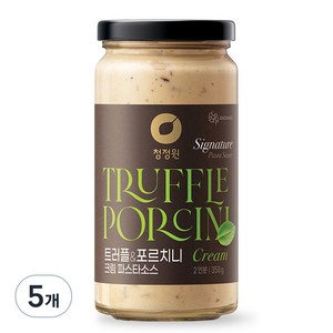 청정원 트러플 앤 포르치니 크림 파스타소스, 350g, 5개