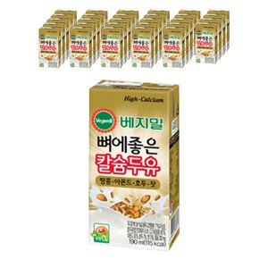 베지밀 뼈에좋은 칼슘두유, 190ml, 96개