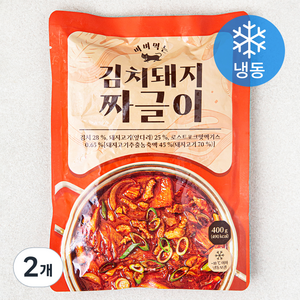 비벼먹는 김치 돼지 짜글이 (냉동), 2개, 400g