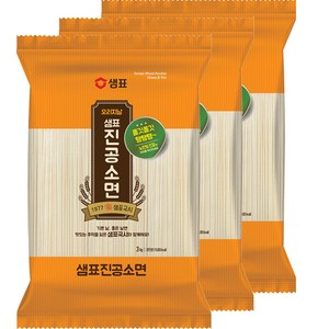 샘표국시 오리지날 진공소면, 3kg, 3개