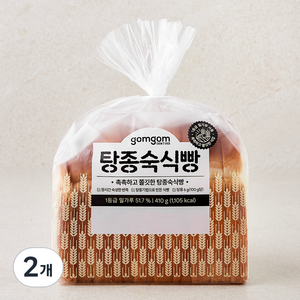 곰곰 탕종 숙식빵, 410g, 2개