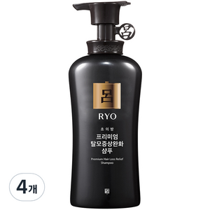 려 초의방 프리미엄 탈모증상완화 기능성샴푸, 490ml, 4개