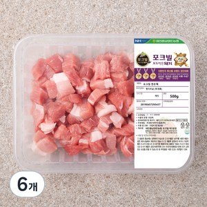 포크빌포도먹은돼지 뒷다리살 찌개용 (냉장), 500g, 6개