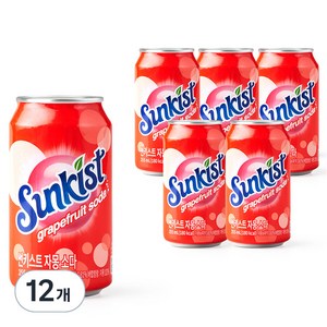 썬키스트 자몽 소다, 355ml, 12개