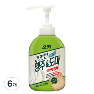 소키 간편한 행주 앤 도마 주방세정제, 500ml, 6개