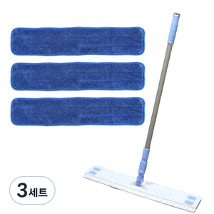 에이클린 밀대 청소기 화이트 + 스카이 대형 + 고급 루프 패드 블루 3p 세트, 3세트