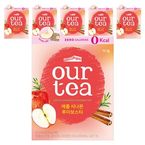 아워티 애플 시나몬 루이보스티 8p, 10.9g, 8개입, 6개