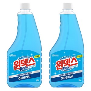 윈덱스 유리세정제 리필, 500ml, 2개