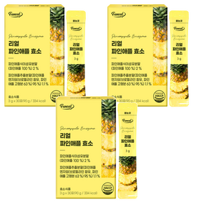 퍼니트 리얼 파인애플 효소 30p, 90g, 3개