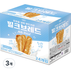 키즈웰 밀크 브레드 24p, 768g, 3개