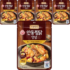 오뚜기 오늘밥상 안동찜닭 양념, 5개, 180g