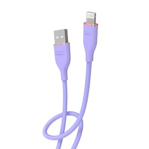 morac USB A타입- 8핀 라이트닝 고속 충전 케이블, 퍼플, 1개