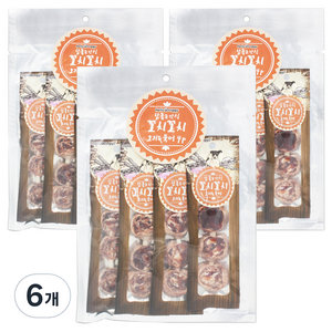 참좋은간식 꼬치꼬치 강아지 간식 4p, 오리 + 북어 혼합맛, 100g, 6개