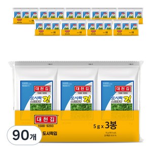대천김 조미구이 도시락김, 5g, 90개
