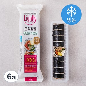 라이틀리 청양닭가슴살 곤약김밥 (냉동), 220g, 6개