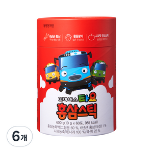 천지인 꼬마버스 타요 홍삼스틱, 600g, 6개