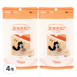 닥터펠리스 포캣트릿 로우 고양이 간식, 연어, 25g, 4개