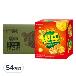 크라운 뽀또 치즈타르트, 92g, 54개