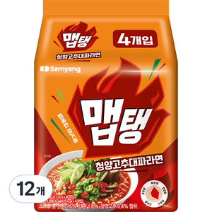 삼양식품 맵탱 청양고추대파 라면 110g, 12개