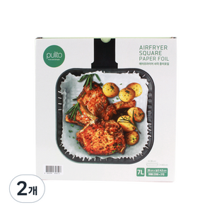 뿌리또 에어프라이어 사각 종이호일 7L, 26cm, 99개입, 2개