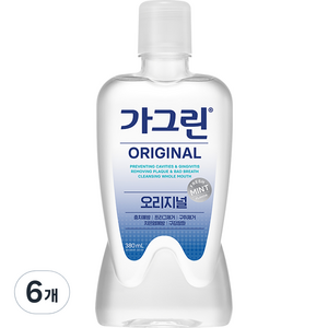 가그린 오리지널 구강청결제, 380ml, 6개