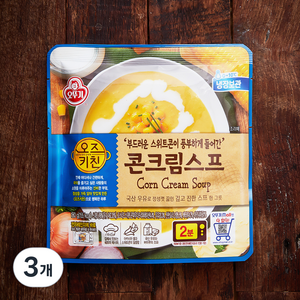 오뚜기 오즈키친 콘크림스프 (냉장), 180g, 3개