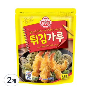 오뚜기 튀김가루, 2kg, 2개