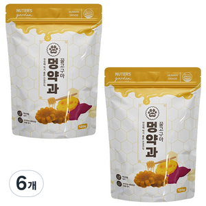 누터스가든 강아지 유산균 꿀고구마 멍약과, 고구마맛, 120g, 6개