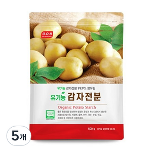 OQB 유기농 감자전분, 500g, 5개