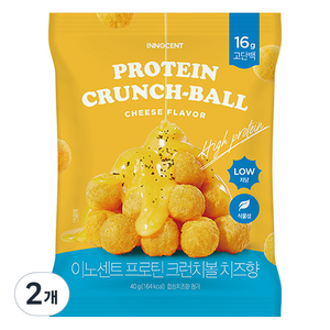 인테이크 이노센트 프로틴 크런치볼 치즈향, 2개, 40g