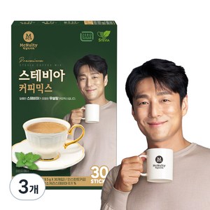 맥널티커피 스테비아 커피믹스, 9.5g, 30개입, 3개