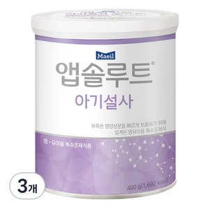 매일유업 앱솔루트 아기설사 분유, 3개, 400g