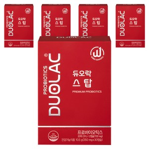 듀오락 스탑 캡슐 유산균, 30정, 5개