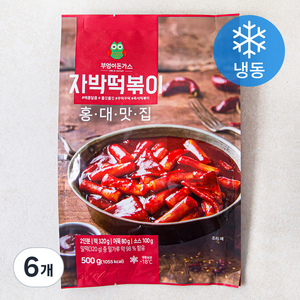 부엉이돈가스 자박떡볶이 (냉동), 500g, 6개