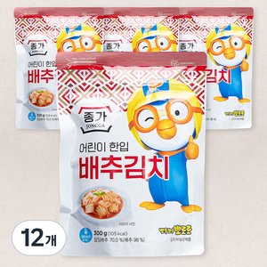 종가집 어린이 한입 배추김치, 300g, 12개