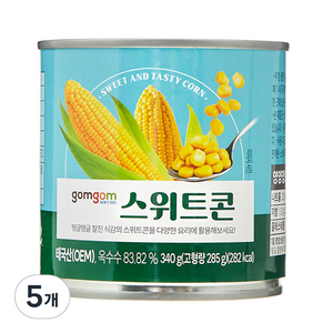 곰곰 스위트콘, 340g, 5개