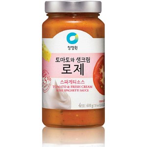 청정원 토마토와생크림 로제 스파게티소스, 600g, 1개