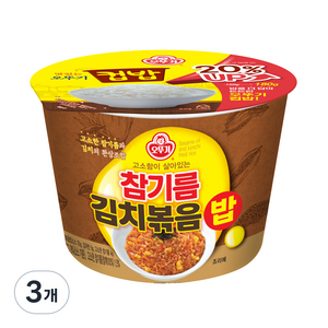 오뚜기 컵밥 참기름 김치볶음밥, 259g, 3개