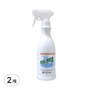 진로발효 바이오크린콜 75% 뿌리는 살균소독제, 450ml, 2개