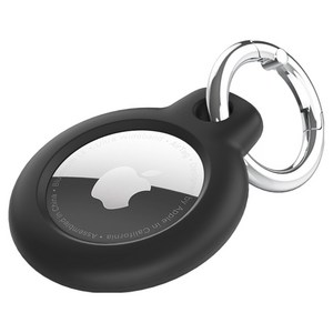 신지모루 에어태그 홀더 슬림핏 하드 프레임 케이스, 블랙, 1개