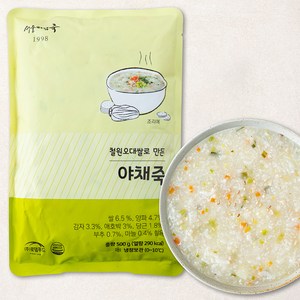 서울마님죽 야채죽 (냉장), 500g, 1개