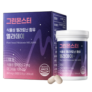 그린몬스터 식물성 멜라토닌 함유 멜라데이, 28정, 1개