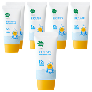 그린핑거 물놀이 유아 선크림 워터프루프 SPF50+ PA++++, 50ml, 6개