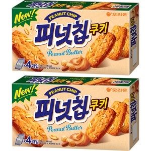 오리온 피넛칩쿠키, 256g, 2개