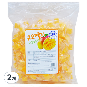 애플망고맛 큐브젤리, 1kg, 2개