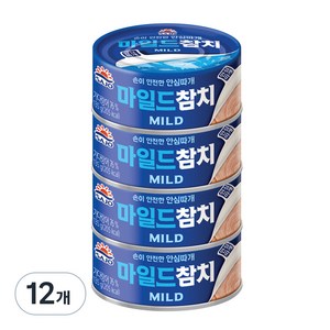 사조 마일드참치 안심따개, 135g, 12개