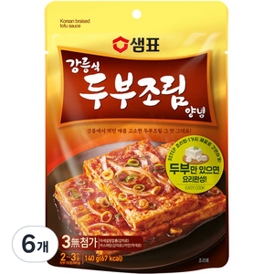 샘표 강릉식 두부조림 양념, 6개, 140g