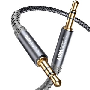 코드웨이 3.5mm AUX 스테레오 오디오 케이블, 혼합색상, 3m