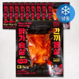 한끼통살 통살 닭가슴살 핵불닭맛 (냉동), 100g, 10개